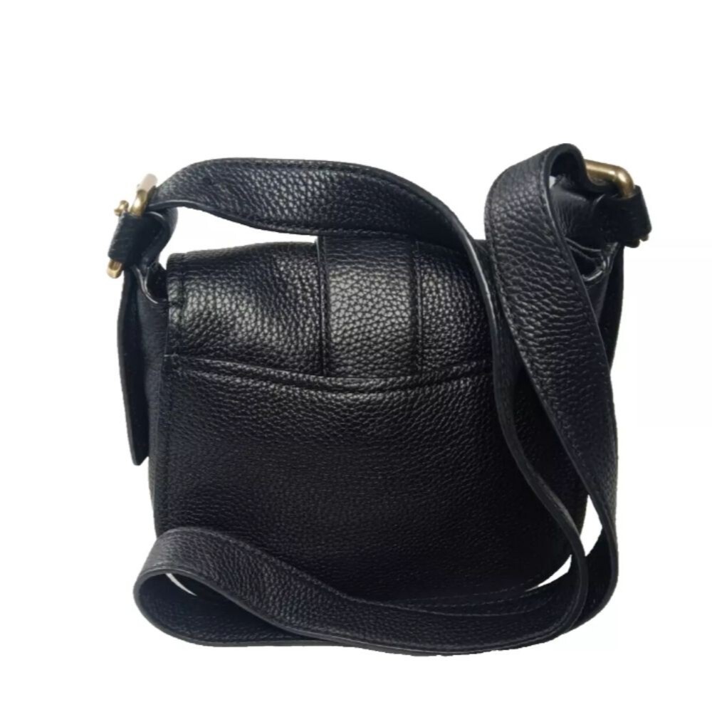 Michael Kors Maxine Pebbled Saddle bag - Black Leather - Picture 4 of 10